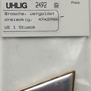 Uhlig Brosche Dreieck vergoldet 47x27 mm