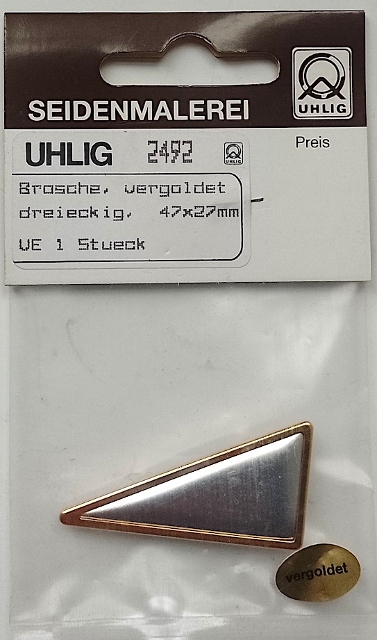 Uhlig Brosche Dreieck vergoldet 47x27 mm