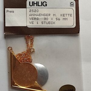 2520 Uhlig Anhänger vergoldet 30x56 mm