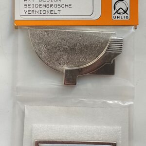 Uhlig Brosche Halbkreis vernickelt 35x65 mm