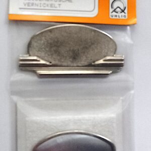 Uhlig Brosche oval vernickelt 35x65 mm