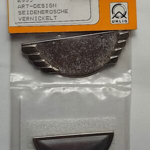 Uhlig Brosche Halbkreis vernickelt 28x75 mm