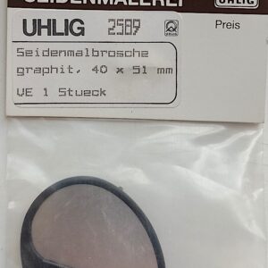 Uhlig Brosche oval graphit 40x51 mm