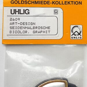 Uhlig Art-Design Bel-Vetro Brosche bicolor graphit Dreieck 55x35 mm