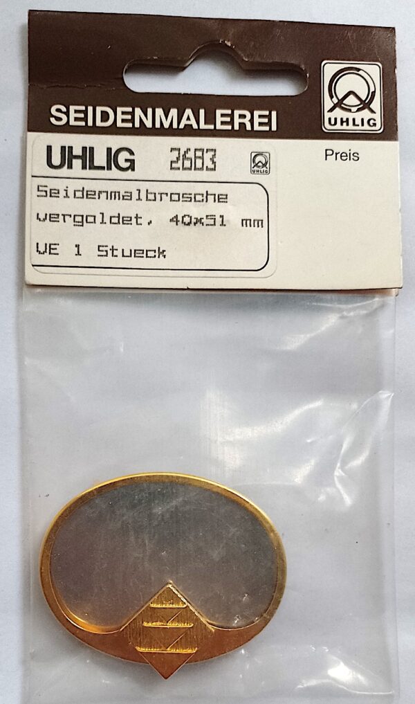 2683 Uhlig Brosche vergoldet 40x51 mm
