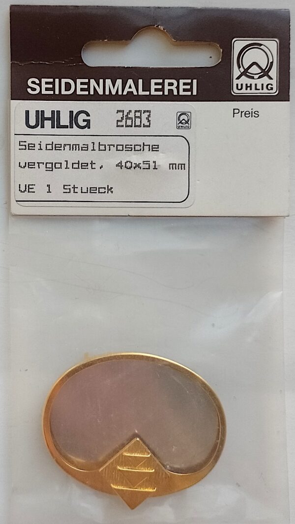 Uhlig Brosche vergoldet 51x40 mm