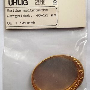 Uhlig Brosche vergoldet 40x51 mm