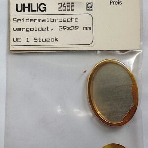 Uhlig Brosche vergoldet 29x39 mm