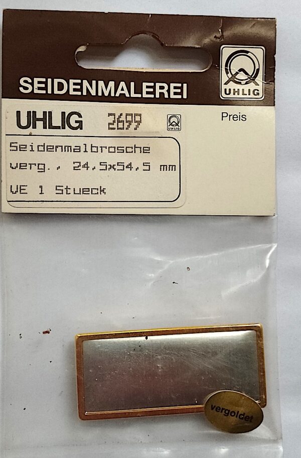Uhlig Brosche Rechteck 25,5x54,5 mm