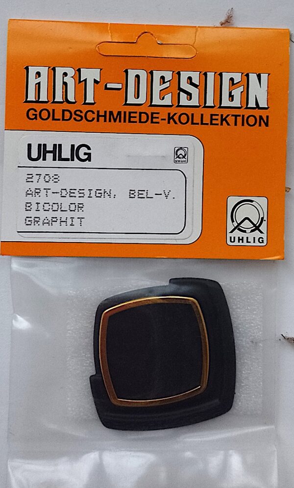 Uhlig Art-Design Brosche Viereck Art-Design Bicolor Graphit 45x45 mm