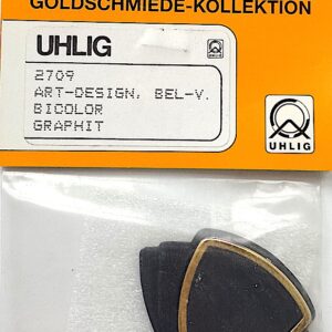 Uhlig Art-Design Bel-Vetro Brosche bicolor graphit Dreieck 55x33 mm