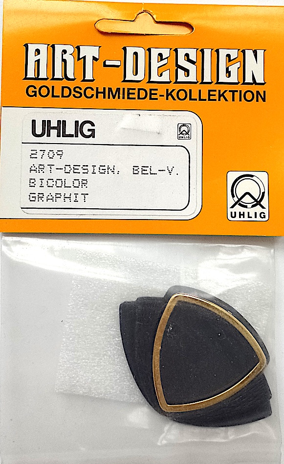 Uhlig Art-Design Bel-Vetro Brosche bicolor graphit Dreieck 55x33 mm