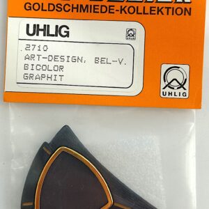 Uhlig Art-Design Bel-Vetro Brosche bicolor graphit 65x50 mm