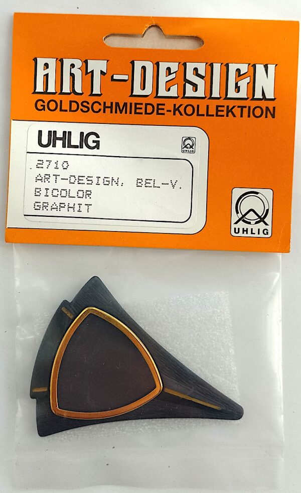 Uhlig Art-Design Bel-Vetro Brosche bicolor graphit 65x50 mm