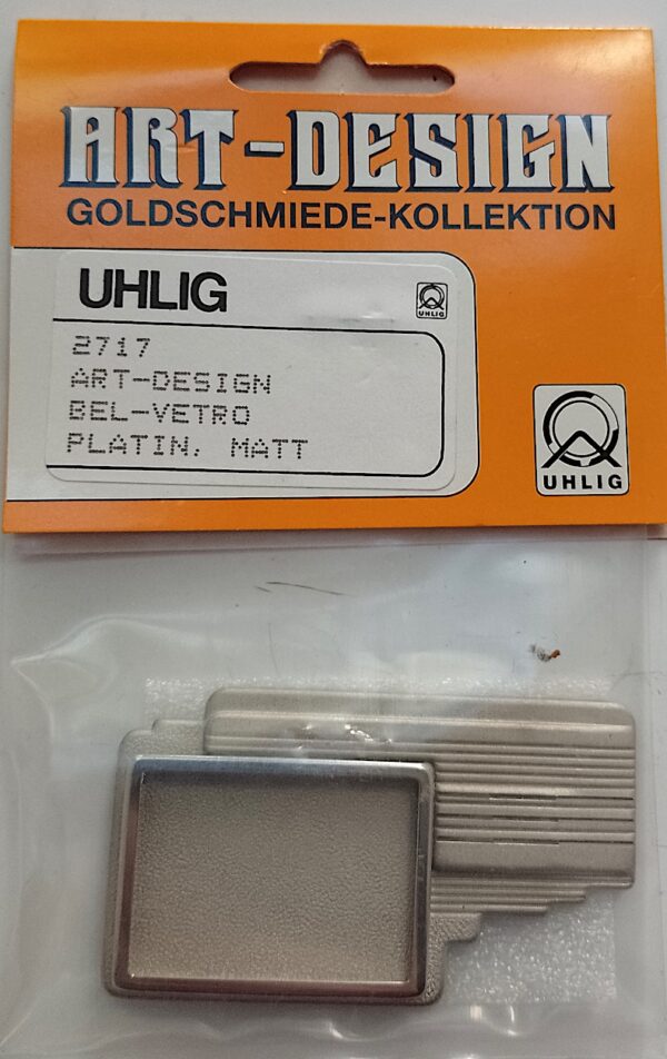 Uhlig Art-Design Bel-Vetro Brosche Rechteck platin 65x35 mm