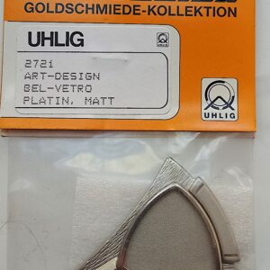 Uhlig Art-Design Bel-Vetro Brosche Dreieck platin matt 65×50 mm