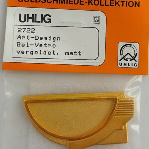 Uhlig Art-Design, Bel-Vetro Brosche vergoldet matt 65x40 mm
