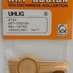 Uhlig Art-Design, Bel-Vetro Brosche vergoldet matt 75x30 mm