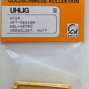 Uhlig Art-Design Bel-Vetro Brosche vergoldet matt 50x25 mm