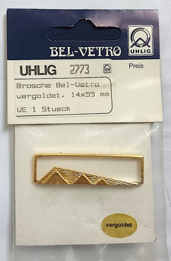 Uhlig Bel Vetro Brosche Rechteck 14x55 mm