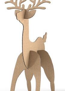 3D-Karton-Rentier braun 3 D Karton Rentier