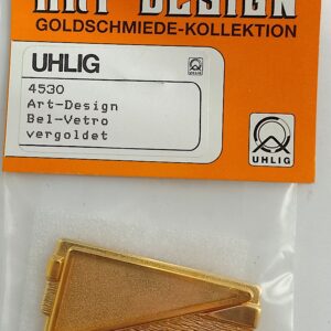 Uhlig Art-Design, Bel-Vetro Brosche vergoldet 58x30 mm