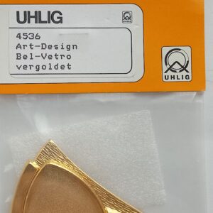 Uhlig Brosche Art-Design Bel-Vetro vergoldet 65x50 mm