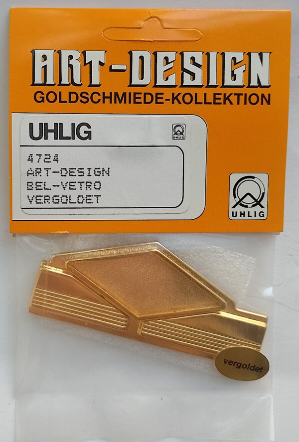 Uhlig Brosche Art-Design Bel-Vetro vergoldet 70x33 mm