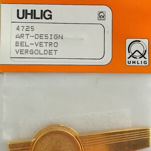 Uhlig Art-Design Bel-Vetro Brosche vergoldet 75x30 mm
