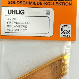 Uhlig Art-Design, Bel-Vetro Brosche vergoldet 75x25 mm