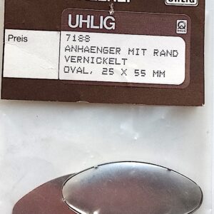 Uhlig Anhänger oval vernickelt 25x55 mm
