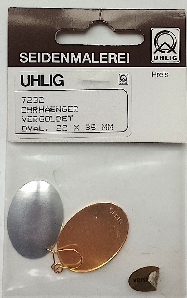 Uhlig Ohrhänger oval vergoldet 22x35 mm