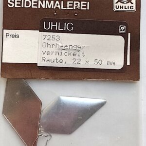 Uhlig Ohrhänger Raute vernickelt 22x50 mm