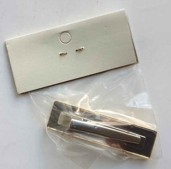 Uhlig Krawattenhalter Rechteck vergoldet 14x55 mm
