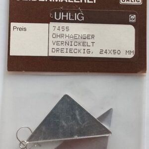 Uhlig Ohrhänger Dreieck vernickelt 24x50 mm