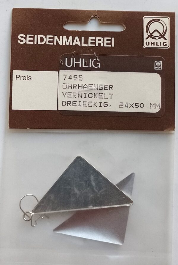 Uhlig Ohrhänger Dreieck vernickelt 24x50 mm