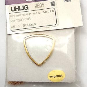 Anhänger Dreieck 35x35x35 mm mit Kette vergoldet