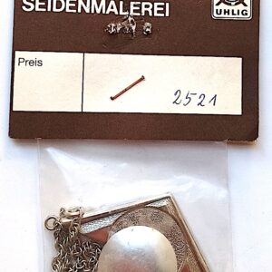 Anhänger Dreieck 35x35x60 mm, vernickelt mit Kette