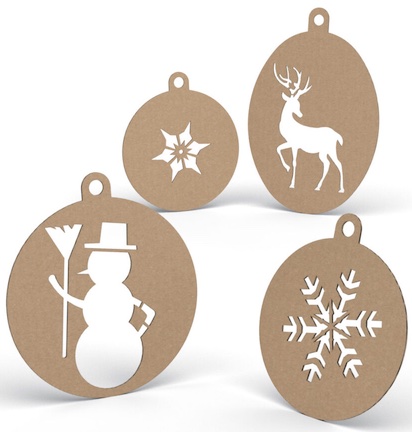 Karton Baumschmuck Christbaumkugeln