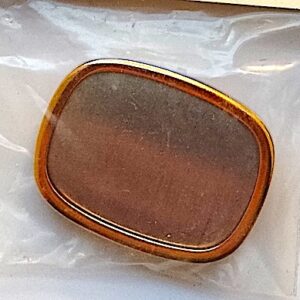 Brosche Rechteck vergoldet 28x38 mm