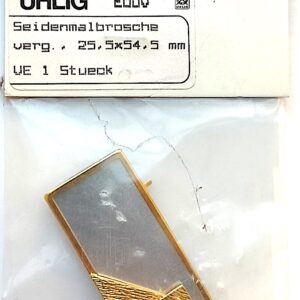 Brosche vergoldet 25x54 mm mit Strassstein