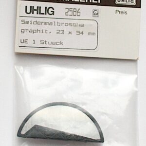 Brosche Halbkreis 23x54 mm Rahmen graphit