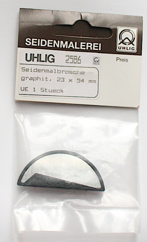 Brosche Halbkreis 23x54 mm Rahmen graphit