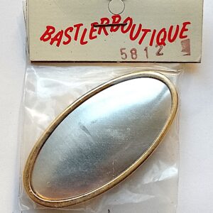 Brosche vergoldet oval 35x65 mm