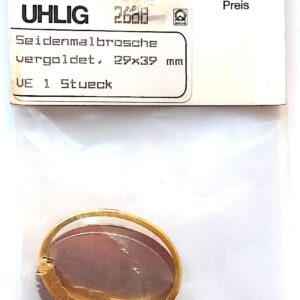 Brosche vergoldet oval 29x39 mm