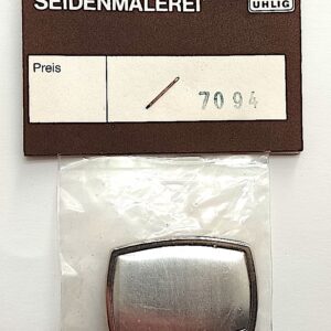 Brosche rechteck 30x43 mm Rahmen vernickelt