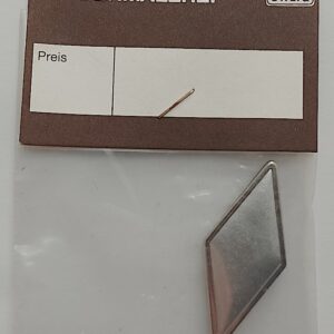 Brosche Raute 22x50 mm Rahmen vernickelt