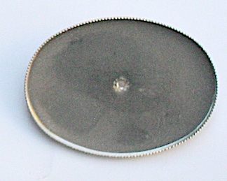 Brosche für Knetmasse silber oval 45x60 mm