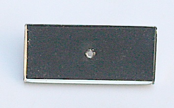 Brosche für Knetmasse silber Rechteck 20x45 mm