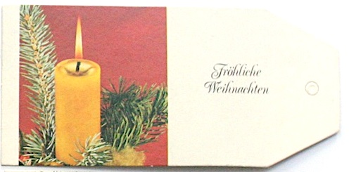 Geschenkanhänger, vier Motive Frohe Weihnachten